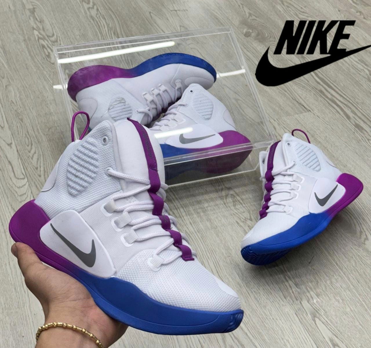 NIKE HYPERDUNK BLANCO VIOLETA